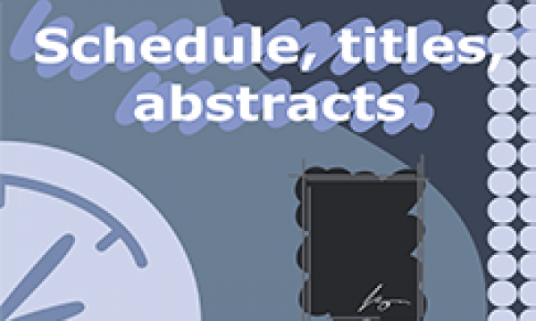 Schedule, titles, abstracts.